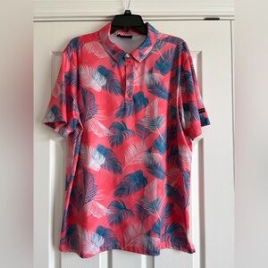 Tropical Leaf Print Men's Shirt
